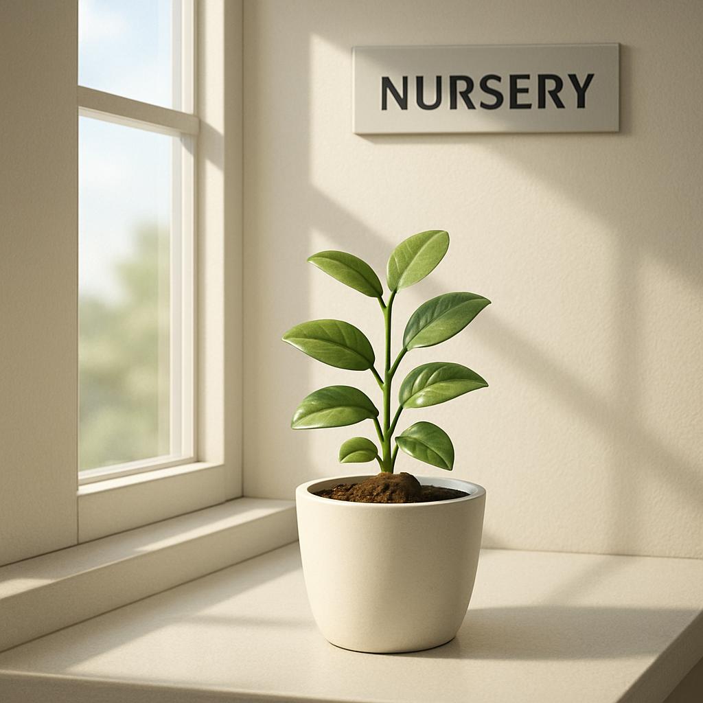 *nursery room with plant*